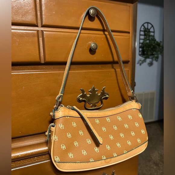 Dooney & Bourke Tan Shoulder Bag with Crescent Shape - Picture 2 of 5